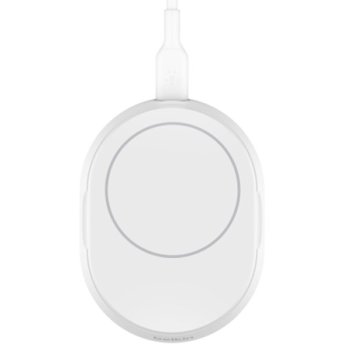 Зарядное устройство Belkin 15W Magnetic Stand Qi2 20W adapter USB-C white (WIA008VFWH)