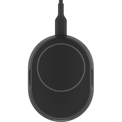 Зарядное устройство Belkin 15W Magnetic Stand Qi2 20W adapter USB-C black (WIA008VFBK)