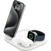 Зарядное устройство Belkin 3in1 Magnetic Foldable iPhone/Watch/AirPods Qi2 15W white (WIZ029VFWH)