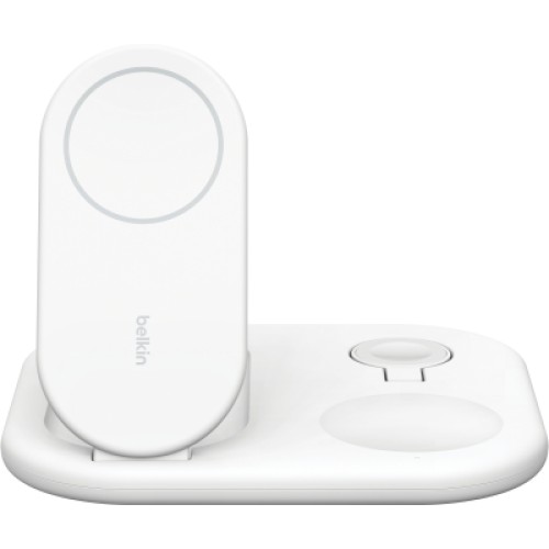 Зарядное устройство Belkin 3in1 Magnetic Foldable iPhone/Watch/AirPods Qi2 15W white (WIZ029VFWH)