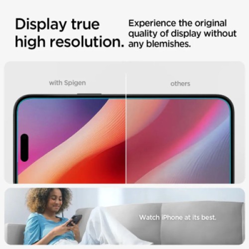 Стекло защитное Spigen iPhone 16/15 Glas tR SLIM HD (1 Pack) (AGL06910)