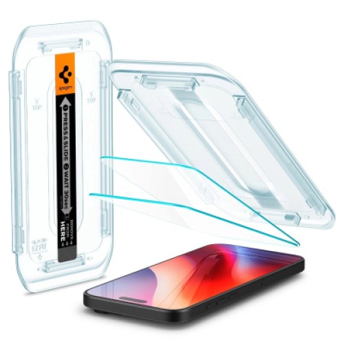 Стекло защитное Spigen iPhone 16 Pro Glas.tR EZ Fit (2 Pack) (AGL07928) Стекло защитное Spigen iPhone 16 Pro Glas.tR EZ Fit (2 Pack) (AGL07928)
