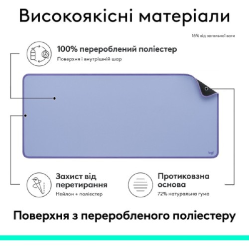 Коврик для мышки Logitech Desk Mat Studio Series Lilac (956-000149)