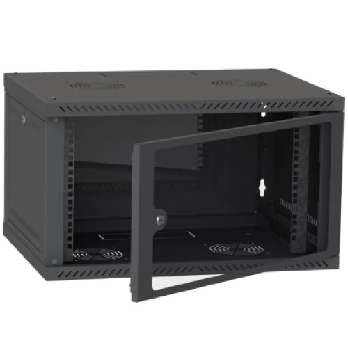 Шкаф настенный Ipcom 4U, 600*350, RAL9005 (СН-4U-060х035-ДС-9005)