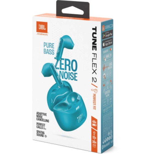 Наушники JBL Tune Flex 2 Turquoise (JBLTFLEX2TQE)