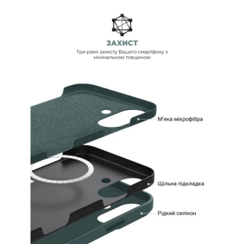 Чехол для мобильного телефона Armorstandart ICON2 MagSafe Apple iPhone 16 Lake Green (ARM81313)