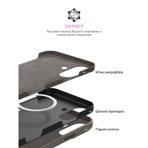 Чехол для мобильного телефона Armorstandart ICON2 MagSafe Apple iPhone 16 Stone Grey (ARM81311)