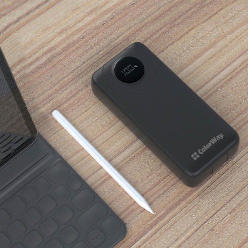 Батарея универсальная ColorWay 20 000 mAh EnergyPlus PD/18W, QC3.0/22.5W, Black (CW-PB200LPB4BK-PDD)