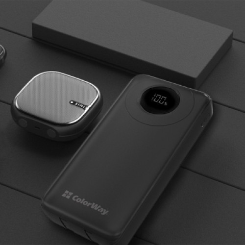 Батарея универсальная ColorWay 20 000 mAh EnergyPlus PD/18W, QC3.0/22.5W, Black (CW-PB200LPB4BK-PDD)