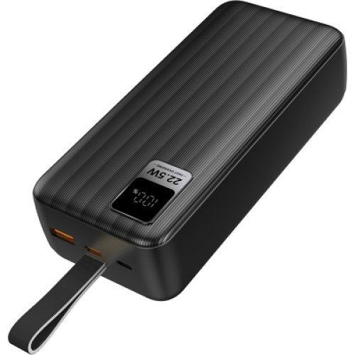 Батарея универсальная ColorWay 30 000 mAh PD/18W, QC3.0/22.5, Digital Display, Black (CW-PB300LPC5BK-PDD)