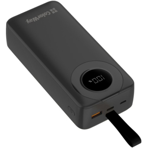 Батарея универсальная ColorWay 30 000 mAh EnergyPlus PD/18W, QC3.0/22.5W, Black (CW-PB300LPB4BK-PDD)