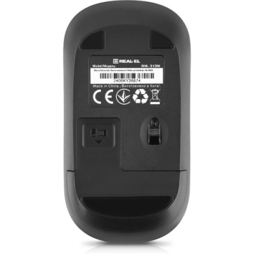 Мышка REAL-EL RM-313W Wireless Black (EL123200042)