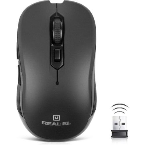Мышка REAL-EL RM-331W Wireless Black (EL123200044)