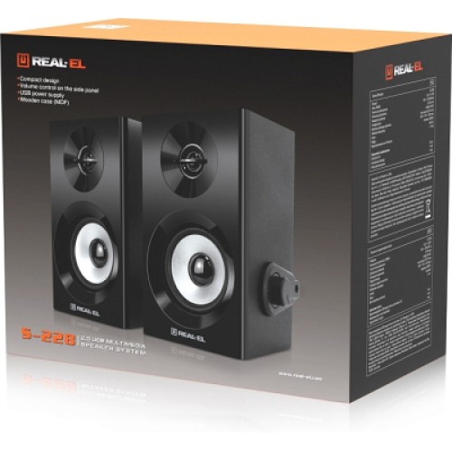 Акустическая система REAL-EL S-228 Black (EL121200014)