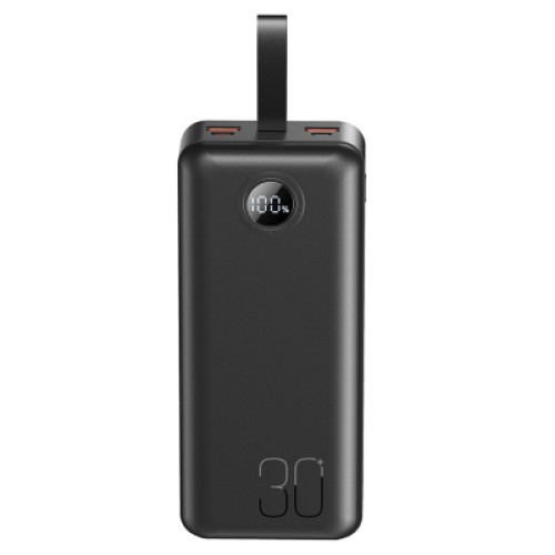 Батарея универсальная XO 30000mAh, PD/20W, QC/22.5W, with light, black (PR240_Black)