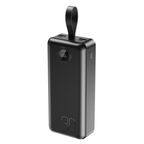 Батарея универсальная XO 30000mAh, PD/20W, QC/22.5W, with light, black (PR240_Black)