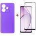 Чехол для мобильного телефона Dengos Oppo A3X Carbon + glass (Purple) (DG-KM-124)