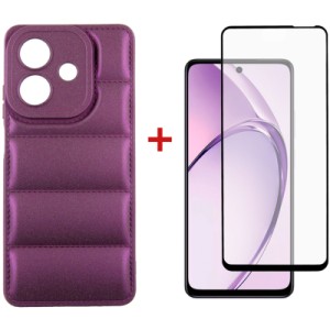 Чехол для мобильного телефона Dengos Oppo A3X Soft + glass (Purple) (DG-KM-125)