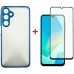 Чехол для мобильного телефона Dengos Samsung Galaxy A16 5G Matte + glass (Blue) (DG-KM-118)