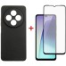Чехол для мобильного телефона Dengos Xiaomi Redmi 14C Carbon + glass (Black) (DG-KM-119)
