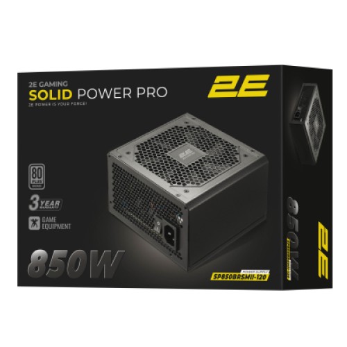 Блок питания 2E 850W GAMING Solid Power Pro (2E-SP850BRSMII-120)