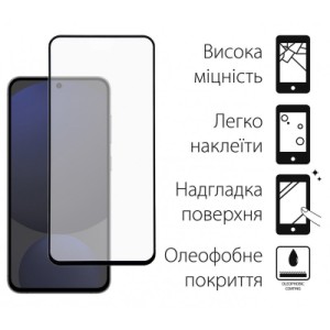 Стекло защитное Dengos Full Glue Samsung Galaxy S24 FE (black) (TGFG-380)