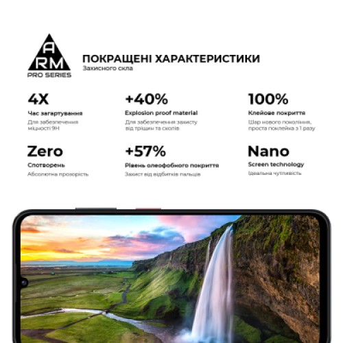 Стекло защитное Armorstandart Pro ZTE Blade A35 4G / A55 4G Black (ARM81349)