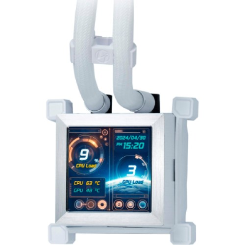 Система жидкостного охлаждения Lian Li HydroShift LCD 360R, White (G89.GHSLCD36RW.00)