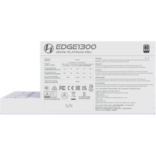 Блок питания Lian Li 1300W EDGE1300 White (G9P.EG1300.WE00.EU)