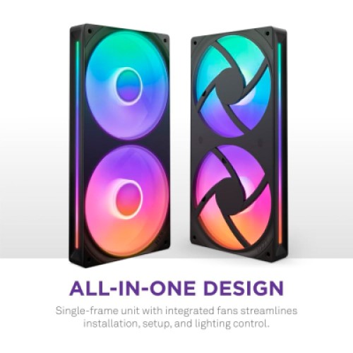 Кулер для корпуса NZXT F240 RGB Core Fan (Single Frame) - Black (RF-U24HF-B1)
