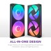 Кулер для корпуса NZXT F240 RGB Core Fan (Single Frame) - Black (RF-U24HF-B1)