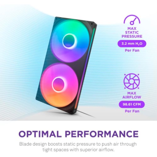 Кулер для корпуса NZXT F280 RGB Core Fan (Single Frame) - Black (RF-U28HF-B1)
