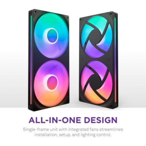 Кулер для корпуса NZXT F280 RGB Core Fan (Single Frame) - Black (RF-U28HF-B1)