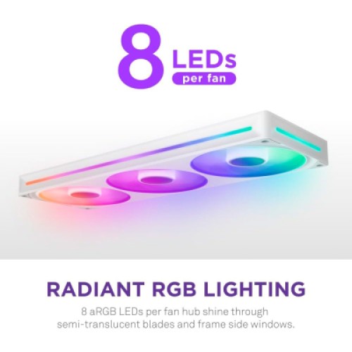 Кулер для корпуса NZXT F360 RGB Core Fan (Single Frame) - White (RF-U36HF-W1)