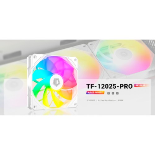 Кулер для корпуса ID-Cooling TF-12025-PRO ARGB REVERSE WHITE
