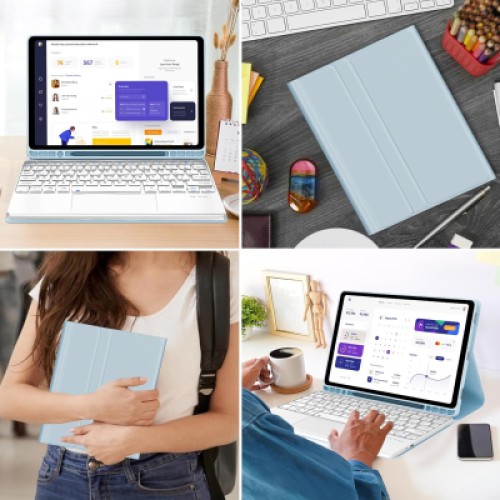 Чехол для планшета BeCover Keyboard+TouchPad Apple iPad Air 11" M2/M3 (2024/2025) Light Blue (712598)