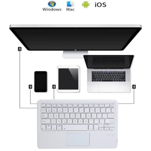 Чехол для планшета BeCover Keyboard+TouchPad Apple iPad Air 11" M2/M3 (2024/2025) Light Blue (712598)