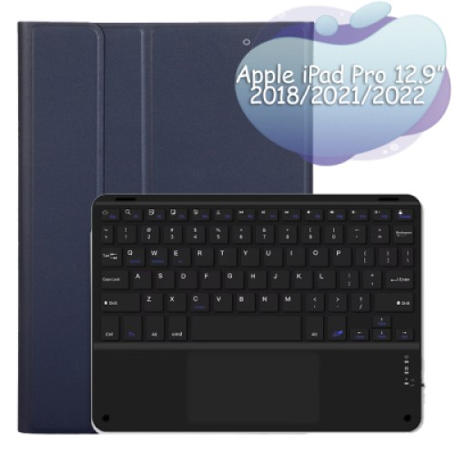 Чехол для планшета BeCover Keyboard+TouchPad Apple iPad Pro 12.9 2018/2021/2022 Deep Blue (712382)