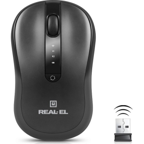 Мышка REAL-EL RM-450W Wireless/Bluetooth Black/Gray (EL123200046)