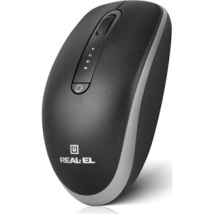 Мышка REAL-EL RM-455W Wireless/Bluetooth Black/Gray (EL123200047)