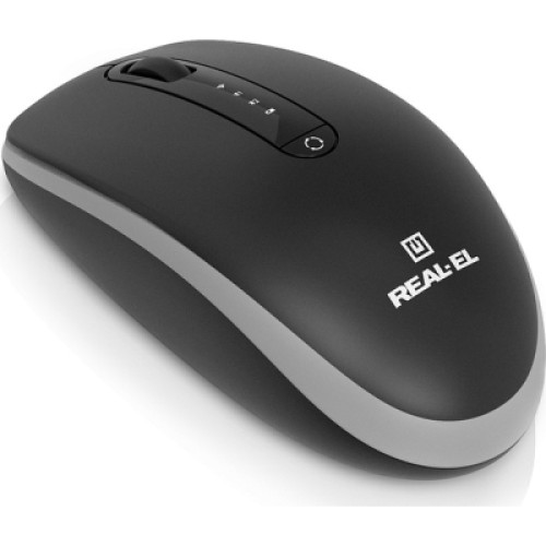 Мышка REAL-EL RM-455W Wireless/Bluetooth Black/Gray (EL123200047)
