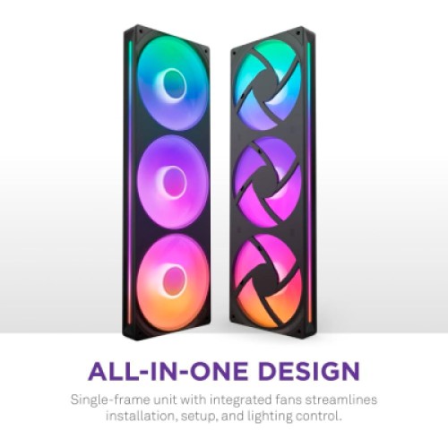 Кулер для корпуса NZXT F360 RGB Core Fan (Single Frame) - Black (RF-U36HF-B1)