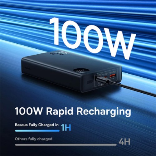 Батарея универсальная Baseus Adaman Metal Digital Display 24000mAh 140W, Black (P10021508113-00) (P10021507112-02)