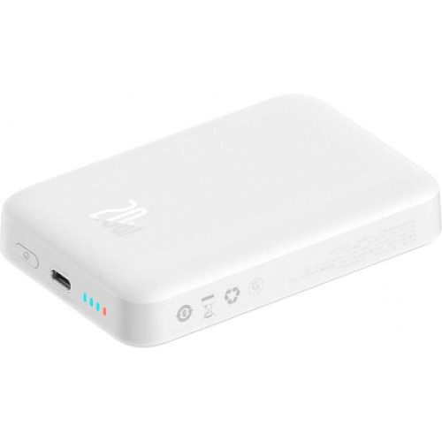 Батарея универсальная Baseus Wireless Magnetic Mini 10000mAh 20W, White (PPCX030002\PPCXM10) (P10022100212-00)