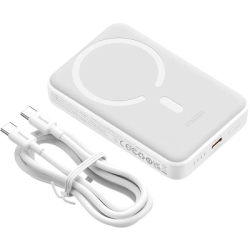 Батарея универсальная Baseus Magnetic Mini 10000mAh 30W, White (PPCX110002\PPCXM1030) (P10022105212-01)