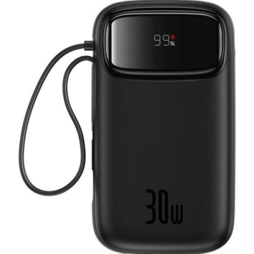 Батарея универсальная Baseus QPow2 20000mAh 30W, with 2*Type-C Cable, Black (P10055009113-00)