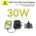 Батарея универсальная Baseus QPow2 20000mAh 30W, with 2*Type-C Cable, Black (P10055009113-00)