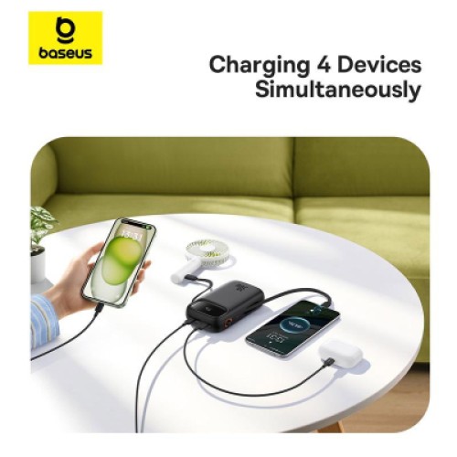 Батарея универсальная Baseus QPow2 20000mAh 30W, with 2*Type-C Cable, Black (P10055009113-00)