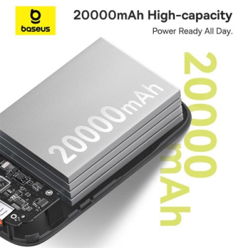 Батарея универсальная Baseus QPow2 20000mAh 30W, with 2*Type-C Cable, Black (P10055009113-00)