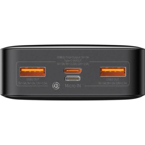 Батарея универсальная Baseus Bipow Digital Display 20000mAh 20W, Black (PPDML-M01) (PPBD050501)